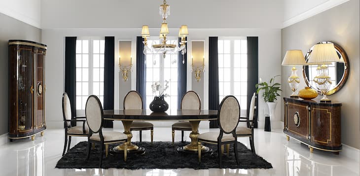 Premium palettes and materials for furniture: wood, metal, marble, and fine upholstery